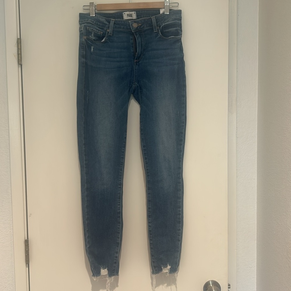 PAIGE Verdugo Ankle Cropped Jeans - Blue